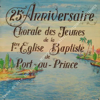 Pochette de « 25ème Anniversaire » (Chorale des Jeunes de la 1ère Église Baptiste de Port-au-Prince.)