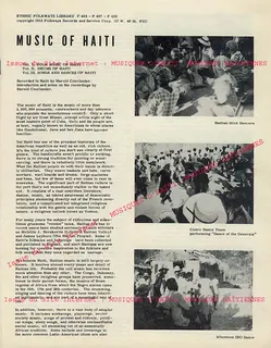 Image liée à « 2ème Réédition » (Folk Music of Haïti)