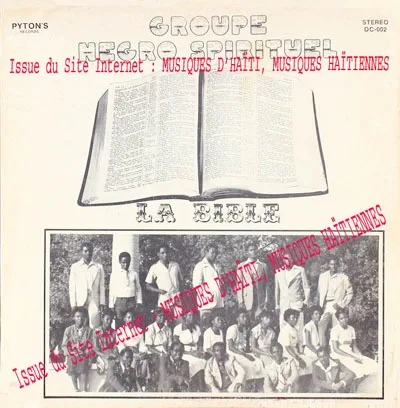 Pochette de « La Bible » (Groupe Negro Spirituel)