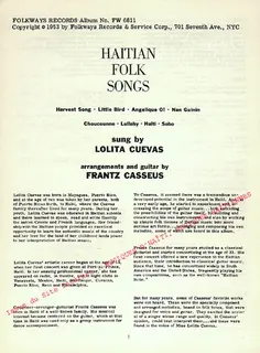 Image liée à « Haïtian Folk Songs » (Haitian Folk Songs)