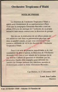 Image liée à « Tropic Live In Action » (Orchestre Tropicana)