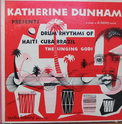 Pochette de « Presents : Drums Rhythms of Haïti, Cuba, Brazil » (Katherine Dunham)