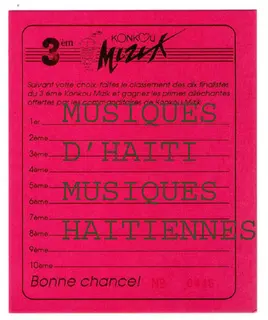 Image liée à « 3èm K Nk U Mizik » (Konkou Misik 86)