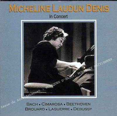 Pochette de « Bach . Cimarosa . Beethoven Brouard . Laguerre . Debussy » (Micheline Laudun Denis)