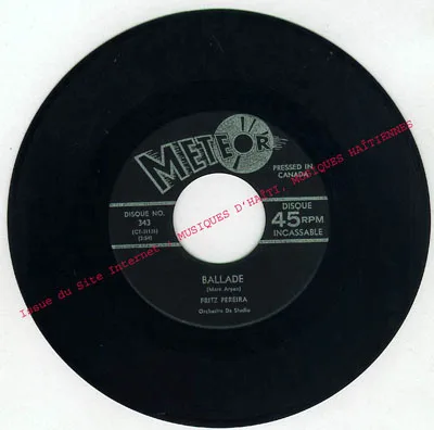 Pochette de « Tchin, Tchin \ Ballade » (Fritz Pereira)