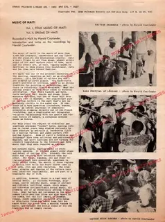 Image liée à « 1ère Réédition » (Folk Music of Haïti)