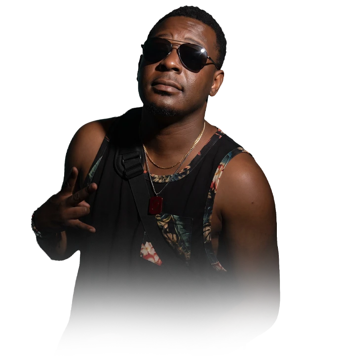 Kecey of LEGAL MEN BAGAY in a black textured bomber jacket